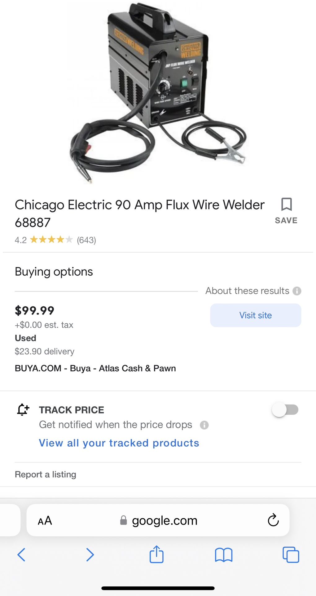 Chicago 90 Amp Flux Welder 