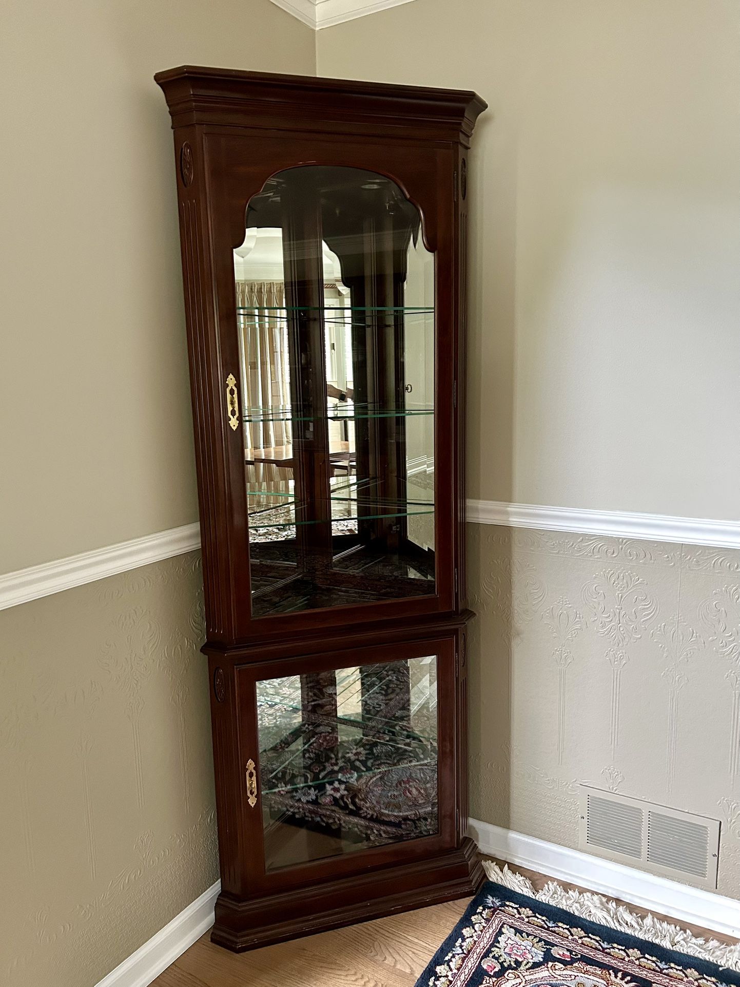 Mahogany Corner Cabinet