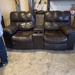 Leather Black Couch