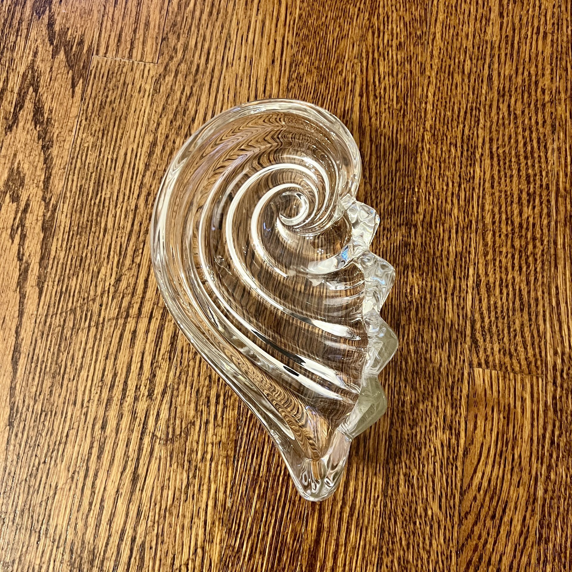 Vintage Mikasa Shell/Wave/Angel Wing Crystal Serving / Candy Dish