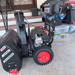 PowerSmart - 26-inch Gas Snow Blower, 252cc 4-Stroke Engine with Electric Start, 2-Stage Self-Propelled with Headlight