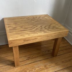 Solid Oak Sturdy Custom Made Side End Table 