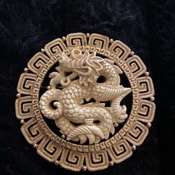 Iconic Hattie Carnegie ivory color dragon brooch/pendant