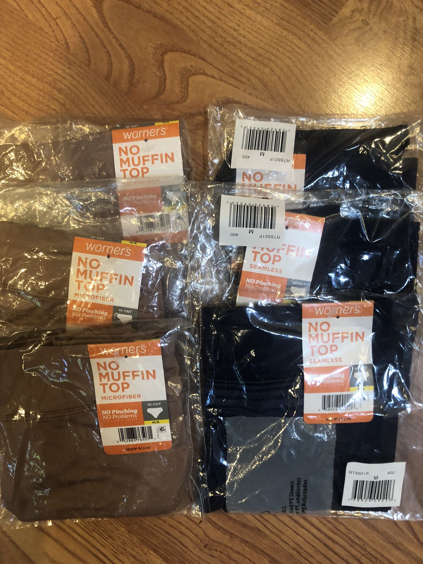 Six New Pairs of Warner Hi cut Size 6/Medium