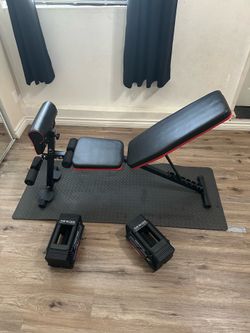 Workout Bench Press + Adjustable Dumbbells
