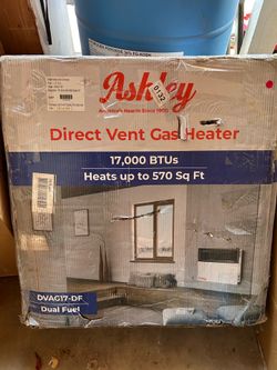 New Direct Vent Gas heater 17,000 BTU