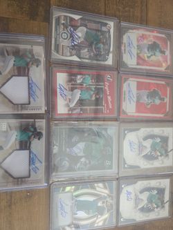 Lazaro Montes Autographed Baseball Card Lot