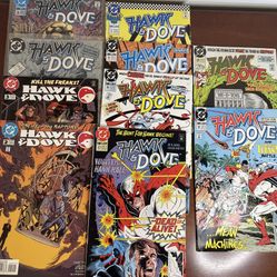 Lot Of 10 DC Comics Hawk And Dove