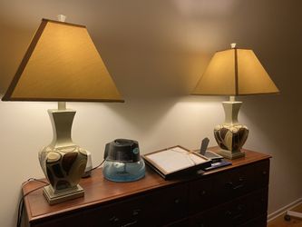 Lamp shades. A pair. In good condition.