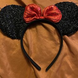 Disney Parks Minnie Mouse Headband Mickey Ears Sparkling Sequin