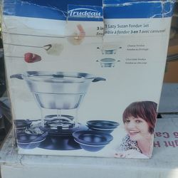 Trudeau 3-in-1 Lazy Susan Fondue Set
