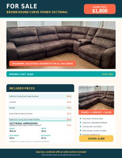 Brown Reclining Sectional