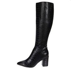Nine West croco black boots size 8