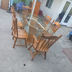 Glass Top Dining Table 