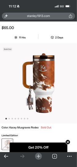 *BRAND NEW*Kacey Muscgraves cow print Stanley (sold out)