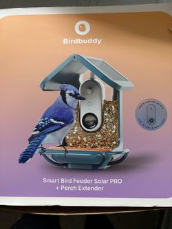 Birdbuddy Smart Bird Feeder Solar PRO + Perch Extender