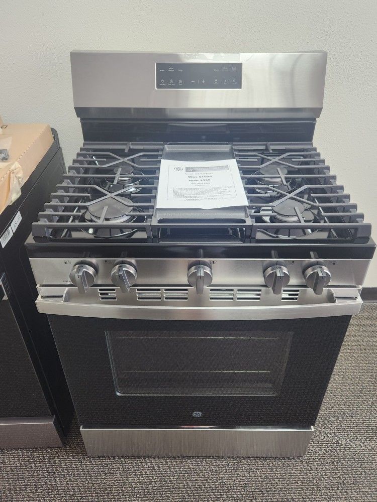 30 in. 5-Burners Free-Standing Gas Range in Stainless Steel with Crisp Mode