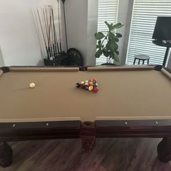 Standard Pool Table And Accessories 