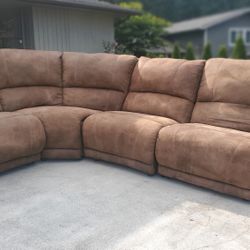 Biege Light Brown Sectional Couch “WE DELIVER”