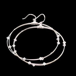 Silpada Tiny Twinkle W2769 Hoop Earrings 925 Sterling Silver CZ Earrings