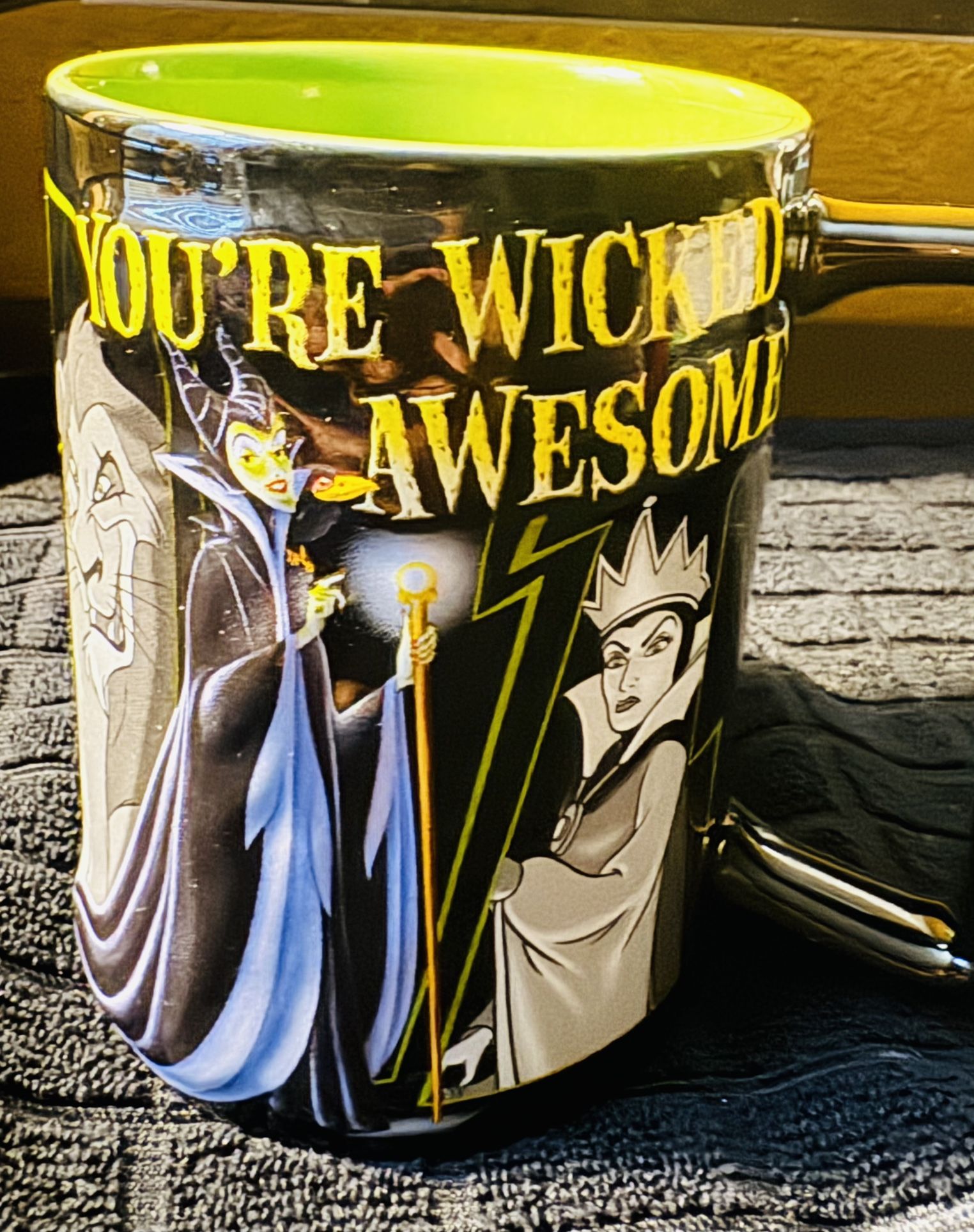 Disney Villain's You're Wicked Awesome 3D Coffee Mug Cup, Disney Parks Authentic