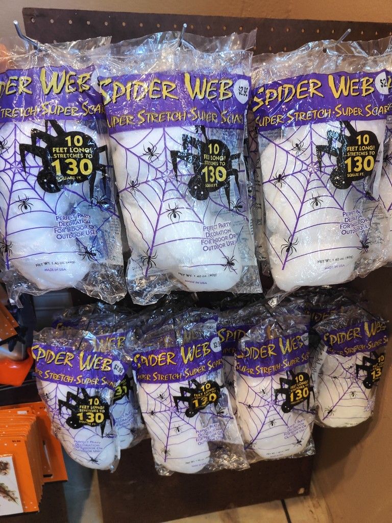👻🕸️ Spooktacular Deal! Super Stretch Spider Webs - Only $0.99 Each! 🕸️👻
