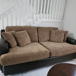 Brown/Black Couch For Sale