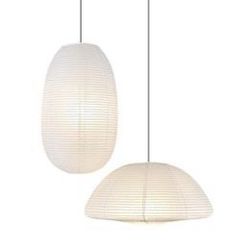 METHEDEECO White Paper Lanterns 19+22inch 2PCS Large Rice Paper Lamp Shade Hanging