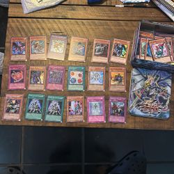 Various Yugioh Cards With Holos And Tin
