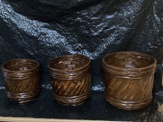 Vintage 3 Woven Baskets