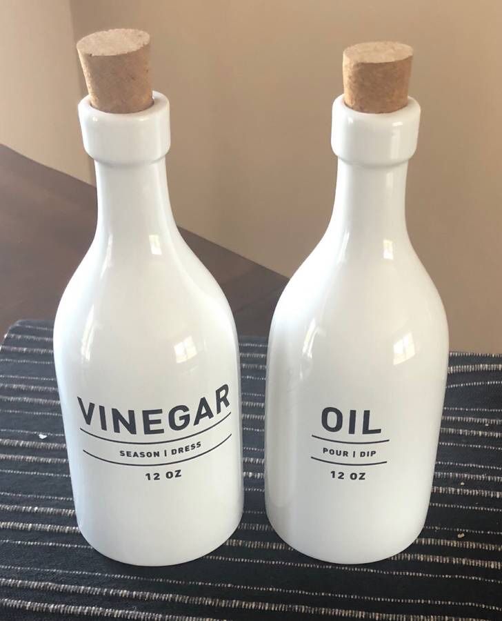 West Elm vineger and oil set