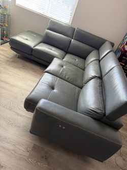 Leather L couches