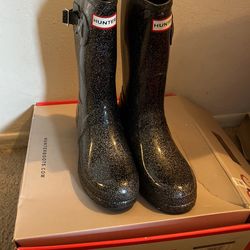 Women’s Hunter boots Sparkly Size 9 $75