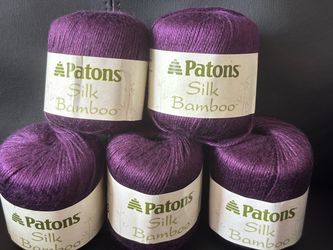 Patons Silk Bamboo - Orchid - Lot of 5 (65g/2.2 oz) Approx 102 yds