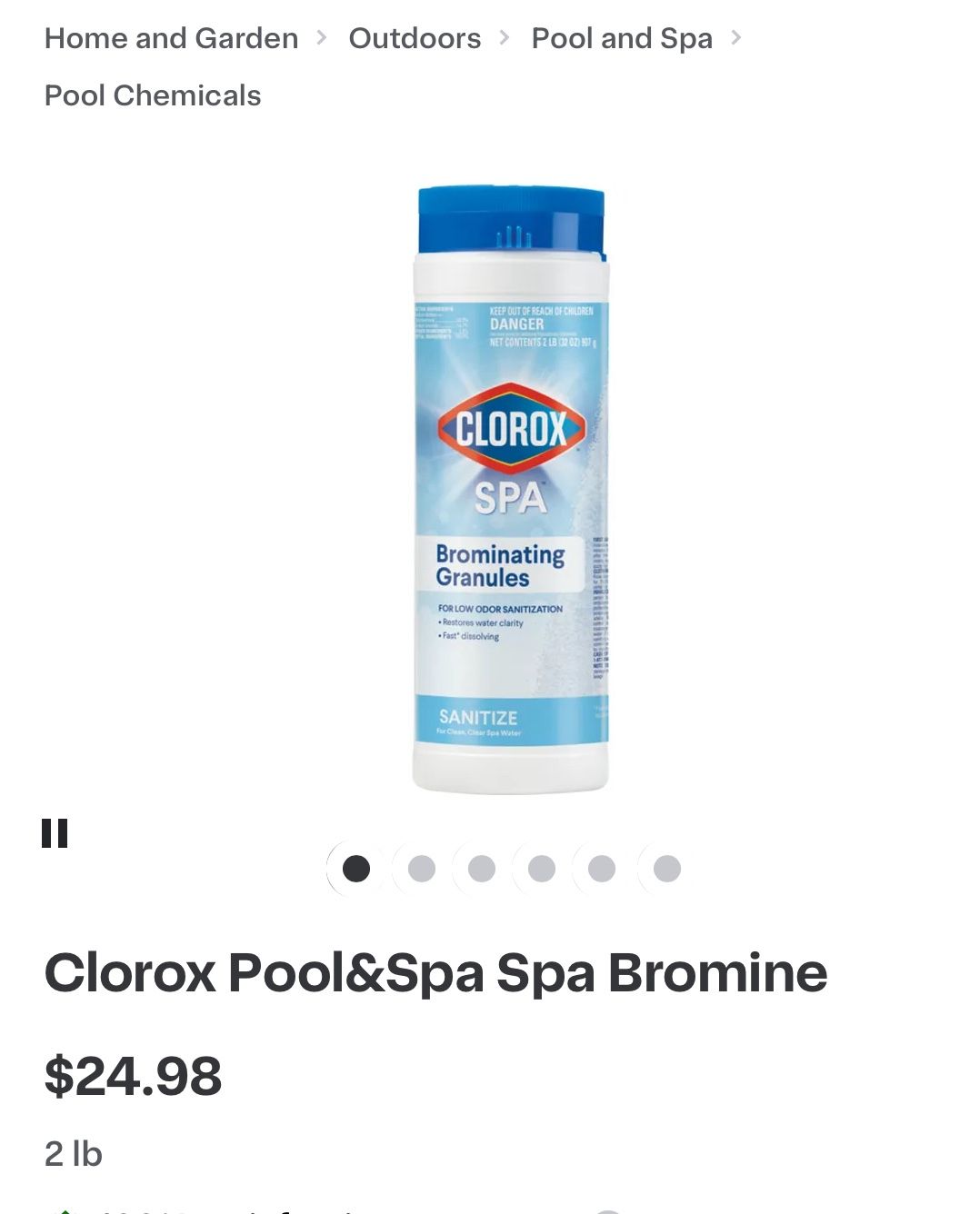 NEW Clorox Brominating Tabs For Spa