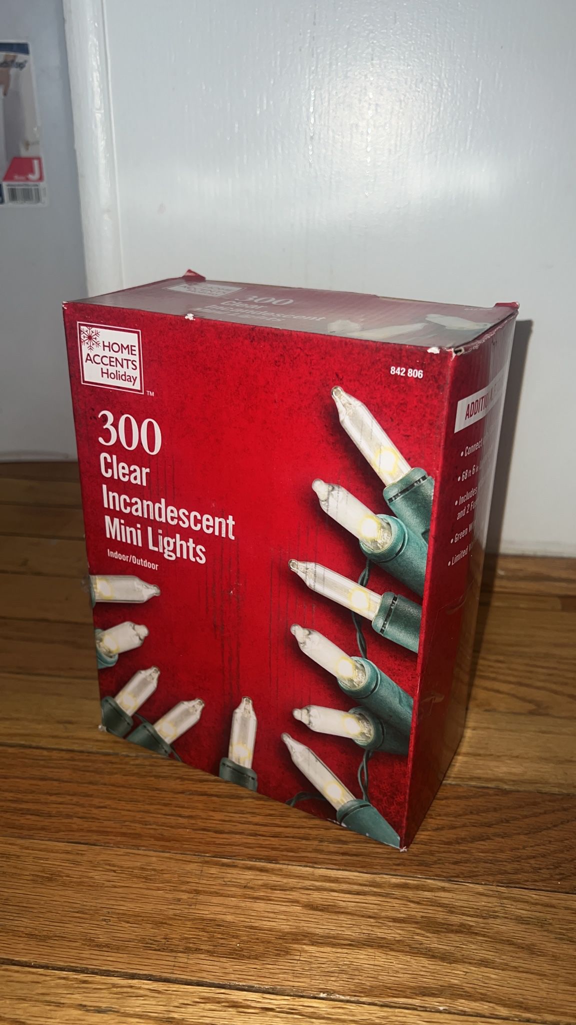 Holiday Decor, 300 Clear Incandescent Mini Lights