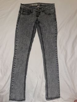Black Acid Washed Pants