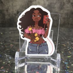 Chic Black Woman and Pokemon ✨ Sticker