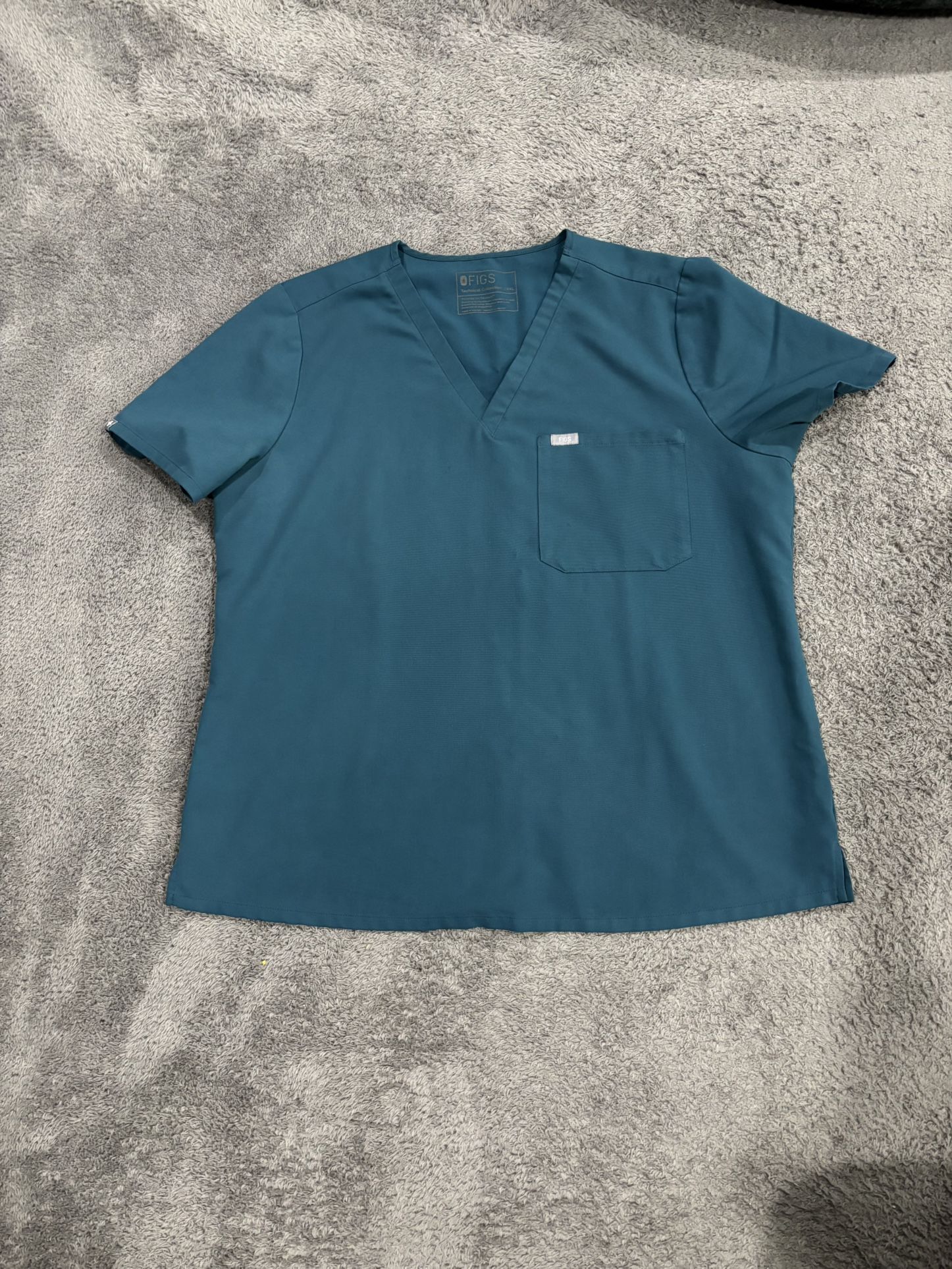 XXL FIGS Caribbean Blue scrub top
