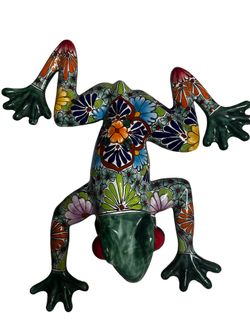 Talavera Frog Sculpture