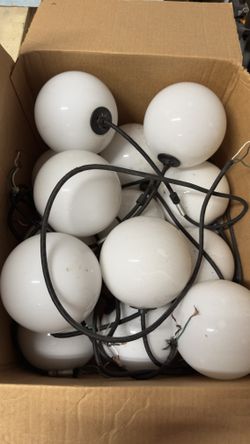 Frosted Glass Orb Lights - 5 Inch