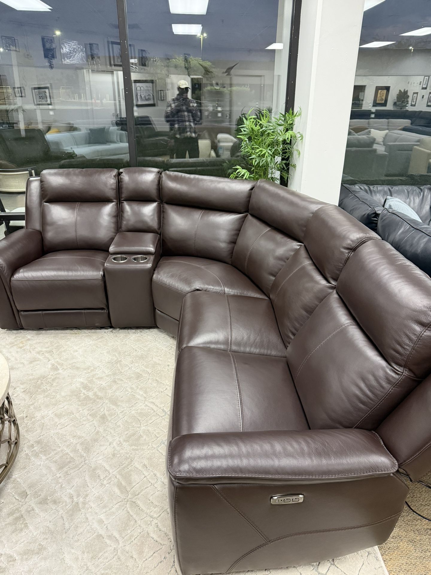 5 Pc Leather Sectional Sofa -Addyson- Zero Down Payment