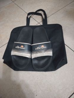 ELLESSE Filippo Claquette . Slides Featuring Prominent..logo on the  wide Forefoot strap