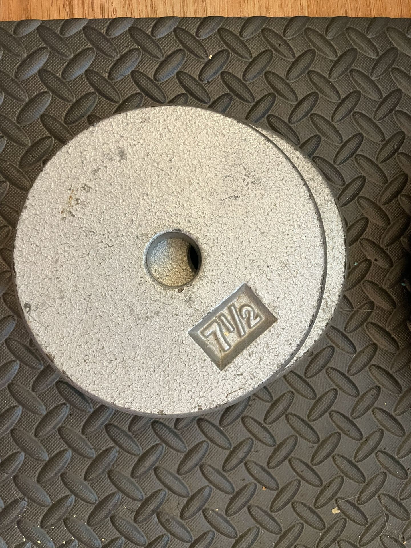 7 1/2 Lb Plates Cast Iron 1inch (Set Of 2)