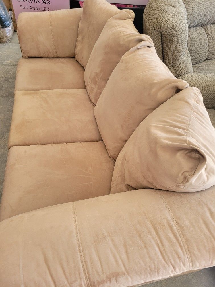 Microfiber suede couch deals