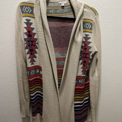 Tribal Print Sweater - Size Small