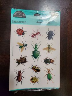 Vintage 1997 Hallmark Expressions Bug & Insect Sticker Sheets (3 Pack)