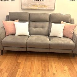 Reclining Sofa & Loveseat (light Gray Fabric)