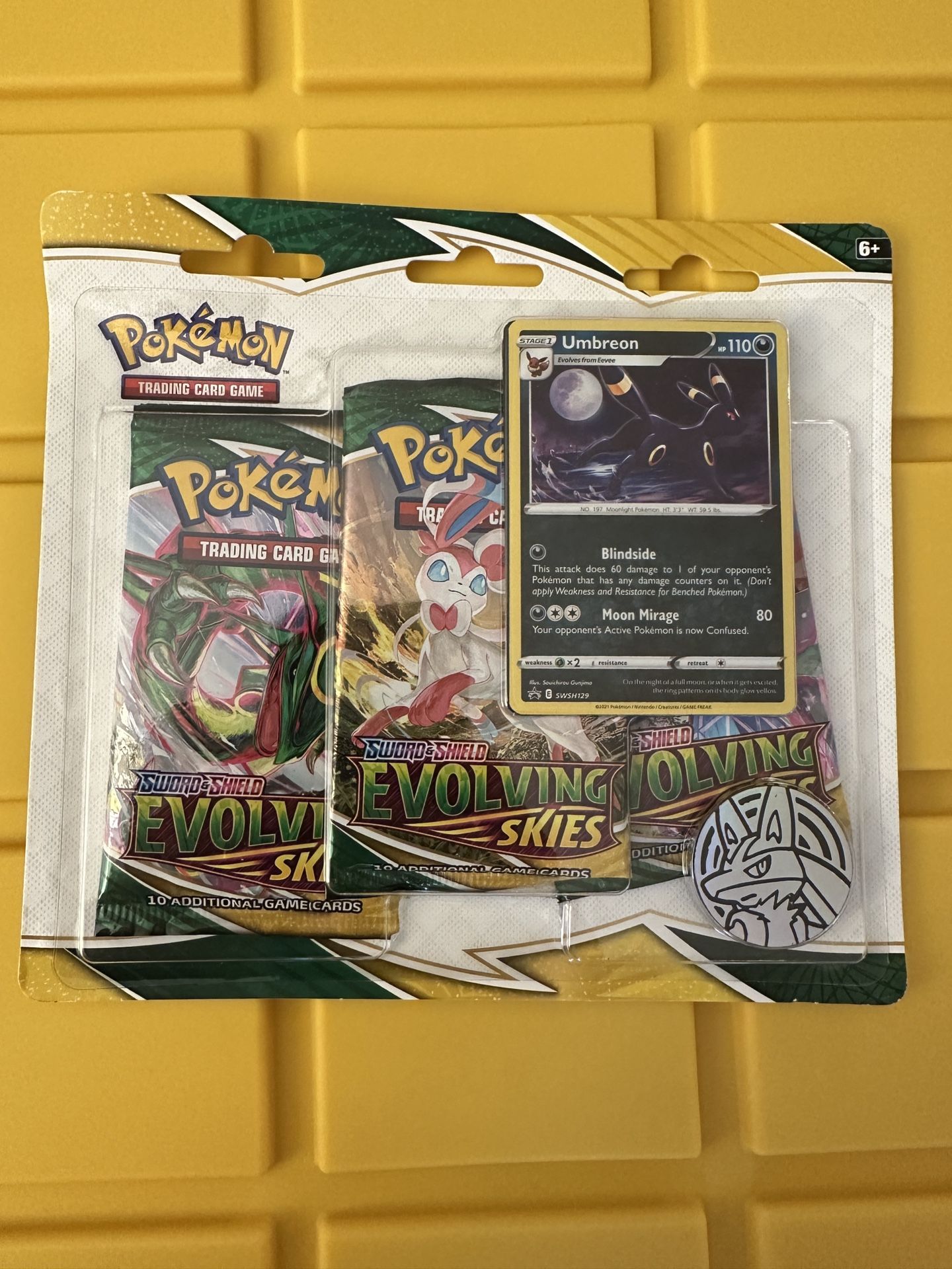 Pokemon TCG - Sword & Shield Evolving Skies 3 Pack Blister [Umbreon]