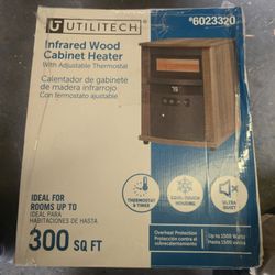 Utilitech 1500 -Watt Infrared quartz Cabinet Indoor Electric Space Heater with Thermostat